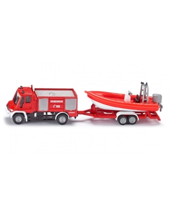 siku Straż  Pożarna Unimog z Łodzią