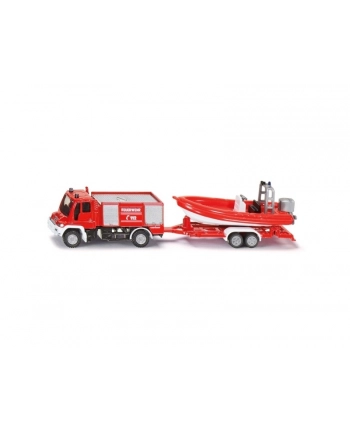 siku Straż  Pożarna Unimog z Łodzią