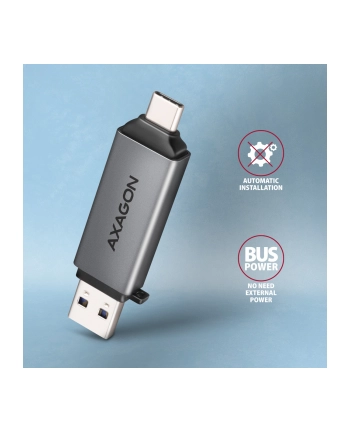axagon CRE-DAC Czytnik kart zewnętrzny USB3.2 Gen 1 Type-C + Type-A SD/microSD nr 2