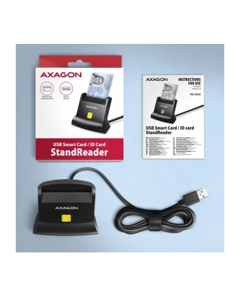 axagon CRE-SM4N Czytnik kart identyfikacyjnych USB, 1,3m kabel nr 2
