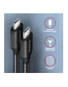 axagon BUCM3-CM30AB Kabel USB-C  USB-C, 3.0m, PD 60W, 3A, ALU, oplot, czarny - nr 5