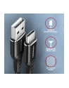 axagon BUCM-AM10AB Kabel USB-C  USB-A, 1.0m USB 2.0, 3A, ALU, oplot Czarny - nr 13
