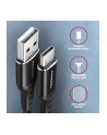 axagon BUCM-AM15AB Kabel USB-C   USB-A, 1.5m, USB 2.0, 3A, ALU, oplot, Czarny - nr 5