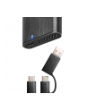 axagon EEM2-SB2 Obudowa zewnętrzna aluminiowa bezśrubowa USB-C 3.2 Gen 2 - M.2 NVMe / SATA SSD 30-80mm ALU pudełko czarne + USB-A - USB-C redukcja - nr 37
