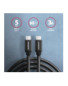 axagon BUCM3-CM30AB Kabel USB-C  USB-C, 3.0m, PD 60W, 3A, ALU, oplot, czarny - nr 22