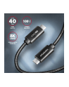 axagon BUCM432-CM10AB Kabel USB-C  USB-C, USB4 Gen 3x2 1m, PD 100W, 8K HD, ALU, oplot Czarny - nr 5