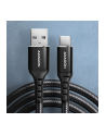 axagon BUCM-AM10AB Kabel USB-C  USB-A, 1.0m USB 2.0, 3A, ALU, oplot Czarny - nr 18