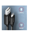 axagon BUCM-AM10TB Kabel Twister USB-C   USB-A, 0,6m, USB 2.0, 2.4A, ALU, PVC Czarny - nr 10