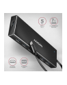 axagon HUE-F7C Hub 7-portowy USB-C 3.2 Gen 1 ALU FLAT micro USB, 30cm USB-C kabel - nr 25