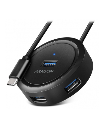 axagon HUE-P1C Hub 4-portowy USB-C 3.2 Gen 1 ROUND, micro USB, 30cm USB-C kabel