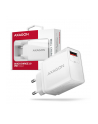 axagon ACU-QC19W Ładowarka sieciowa QC 19W, 1x port USB-A, QC3.AFC/FCP/SMART, Biała - nr 19