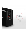 axagon ACU-QS24 Ładowarka sieciowa QC 24W, 2x port USB--A, QC3.0/AFC/FCP + 5V/1.2A - nr 5
