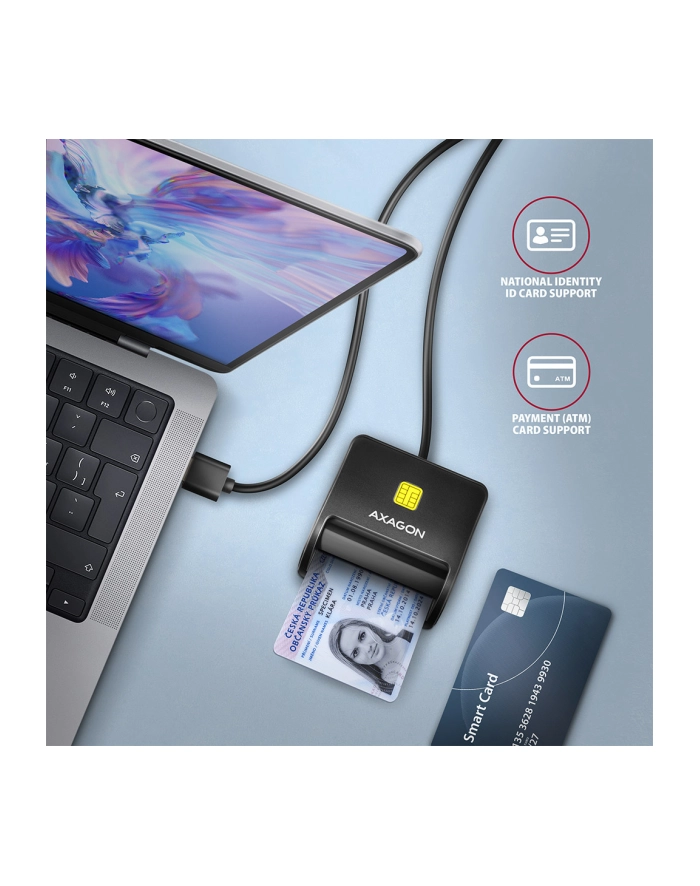 axagon CRE-SM3SD Czytnik kart identyfikacyjnych ' SD/microSD/SIM USB główny