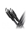 axagon Kabel BUCM-CM10AB USB-C  USB-C 2.0, 1m, PD 60W, 3A, ALU, oplot Czarny - nr 17