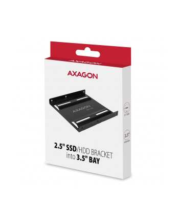 axagon RHD-125B Ramka metalowa do montażu 1x 2.5' HDD w pozycji 3.5' Czarna