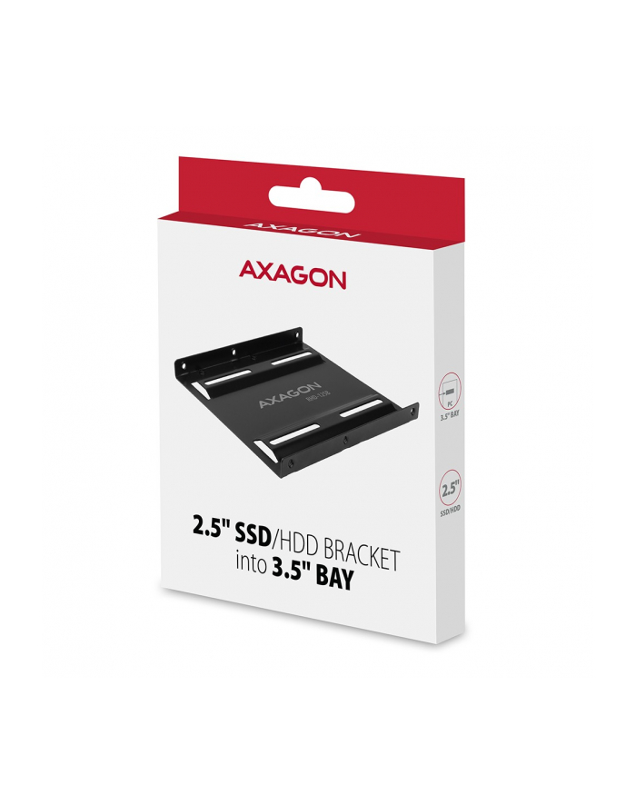 axagon RHD-125B Ramka metalowa do montażu 1x 2.5' HDD w pozycji 3.5' Czarna główny