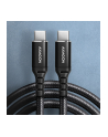 axagon Kabel BUCM-CM20AB USB-C USB-C 2.0, 2m, PD 60W, 3A, ALU, oplot Czarny - nr 20
