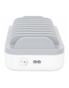 MANHATTAN 10-Port USB Charging Station 3x USB-C PD Ports up to 18 W/Port 7x USB-A Ports up to 12 W 2.4 A/Port 120 W Total White/Gray - nr 19