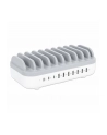 MANHATTAN 10-Port USB Charging Station 3x USB-C PD Ports up to 18 W/Port 7x USB-A Ports up to 12 W 2.4 A/Port 120 W Total White/Gray - nr 26