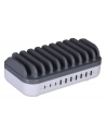 MANHATTAN 10-Port USB Charging Station 3x USB-C PD Ports up to 18 W/Port 7x USB-A Ports up to 12 W 2.4 A/Port 120 W Total White/Gray - nr 2