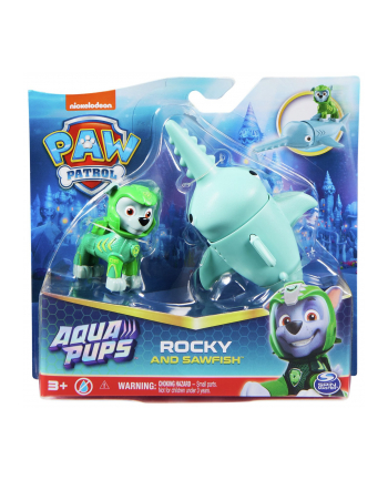 PAW PATROL / Psi Patrol zestaw Aqua Pups Rocky i ryba Piła 6066145 Spin Master