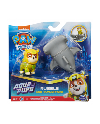 PAW PATROL / Psi Patrol zestaw Aqua Pups Rubbel i rekin młot 6066146 Spin Master nr 2