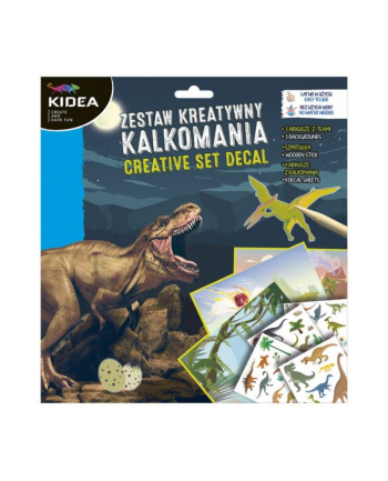 derform Zestaw kreatywny - kalkomania A Kidea Dinozaury