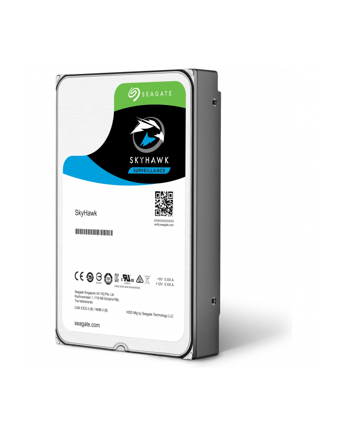 SEAGATE Surveillance Skyhawk 4TB HDD SATA 6Gb/s 256MB cache 8.9cm 3.5inch SMR Air 24x7 BLK Project (P) główny