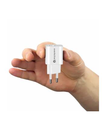 everactive Ładowarka USB/USB-C QC3.0 30W technologia GaN Biała