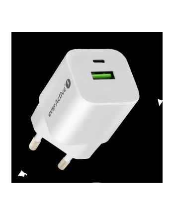 everactive Ładowarka USB/USB-C QC3.0 30W technologia GaN Biała