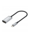 MANHATTAN 4K60Hz USB-C to HDMI Adapter USB 3.2 Type-C Male to HDMI Female Converter 15 cm cable length Aluminum Black - nr 1