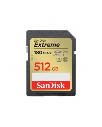 KARTA SANDISK EXTREME SDXC 512 GB 180/130 MB/s C10 V30 UHS-I U3 nr 2