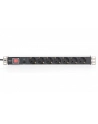 digitus Listwa zasilająca PDU 19' Rack, 7x gniazdo schuko, 2.0m, 1x wtyk unischuko, 16A, wł./wył., zabezpieczenie przeciążeniowe, profil aluminiowy - nr 18