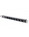 digitus Listwa zasilająca PDU 19' Rack, 7x gniazdo schuko, 2.0m, 1x wtyk unischuko, 16A, wł./wył., zabezpieczenie przeciążeniowe, profil aluminiowy - nr 22