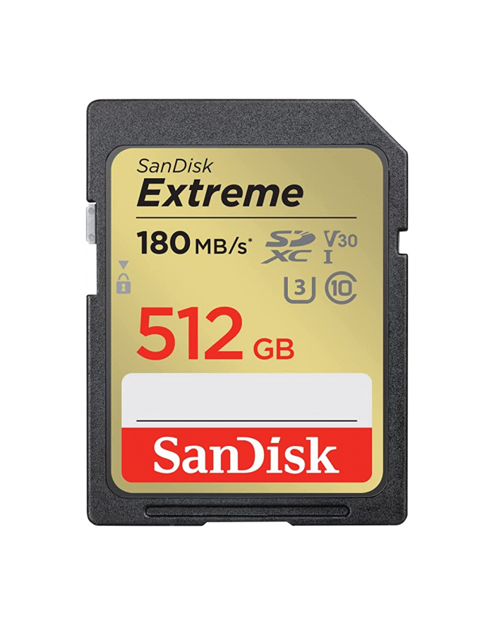 KARTA SANDISK EXTREME SDXC 512 GB 180/130 MB/s C10 V30 UHS-I U3 główny