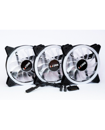 1stcool fan kit aura evo 1 argb, 3x dual ring (34646)