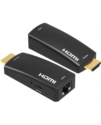 Premiumcord Przedłużacz Hdmi 50 M Za Pomocą Kabla Cat5E/6, Full Hd 1080P, Pozłacane Złącza, Kolor Czarny