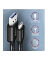 axagon BUCM3-AM10AB Kabel USB-C - USB-A 3.2 Gen 1, 1m, 3A, ALU, oplot, Czarny - nr 10