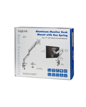 logilink Uchwyt na monitor, 17-27 cali, max 9kg.