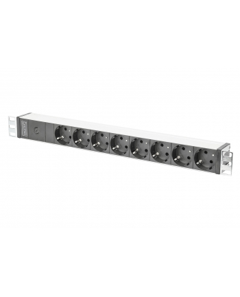 digitus Listwa zasilająca PDU 19' Rack, 8x gniazdo schuko, 2.0m, 1x wtyk C14, 10A Aluminiowa