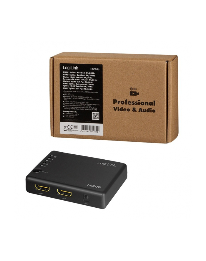 logilink Splitter 4xHDMI 4K, 30Hz główny