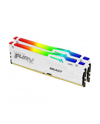 kingston Pamięć DDR5 Fury Beast White RGB 64GB(2*32GB)/6000 CL40