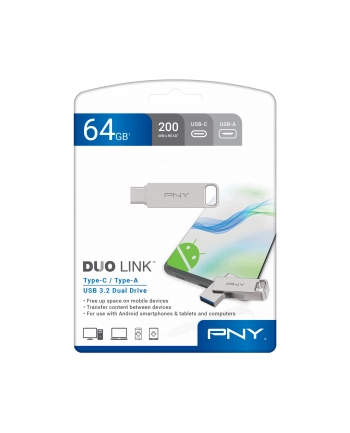 pny Pendrive 64GB USB 3.2 Duo-Link P-FDI64GDULINKTYC-GE nr 1