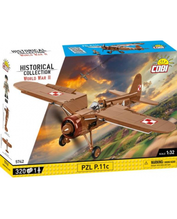 COBI 5742 Historical Collection WWII Samolot PZL P.11c 320 kl