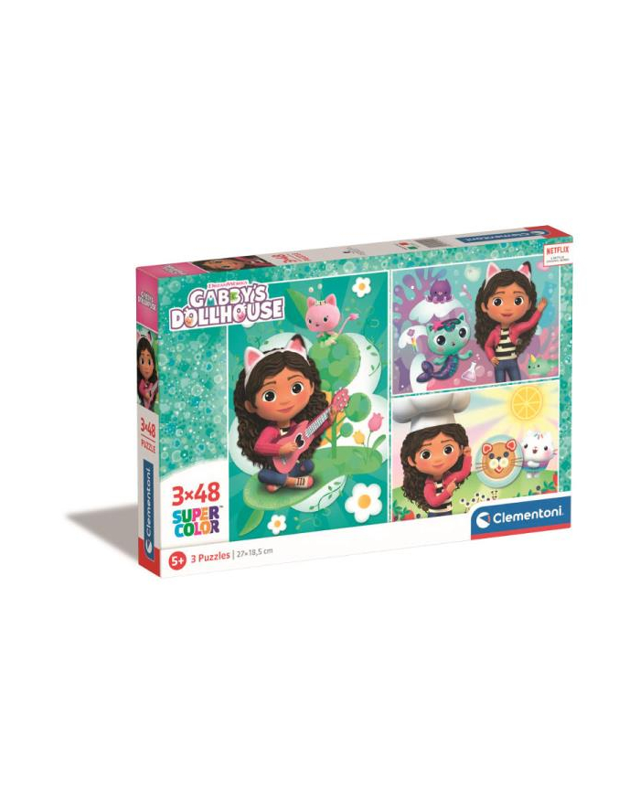 Clementoni Puzzle 3x48el Koci Domek Gabi. Gabby's Dollhouse 25290 główny