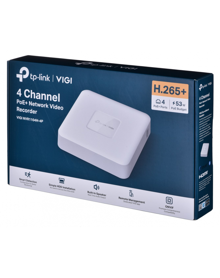 tp-link 4-kanałowy rejestrator sieciowy PoE VIGI NVR1104H-4P główny