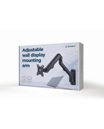 gembird Ramię regulowane  do monitora do montażu na ścianie, do 27 cali/ 7 kg