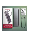 axagon HMC-4KX3 Wieloportowy hub USB 5Gbps, 3x USB-A, 2x HDMI + DP + GLAN +  SD/microSD + audio, PD 100W - nr 49