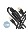 axagon Kabel ADR-215B USB 2.0 A-M -> B-M aktywny kabel połączeniowy/wzmacniacz 15m - nr 29
