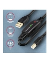 axagon Kabel ADR-220B USB 2.0 A-M -> B-M aktywny kabel połączeniowy/wzmacniacz 20m - nr 9